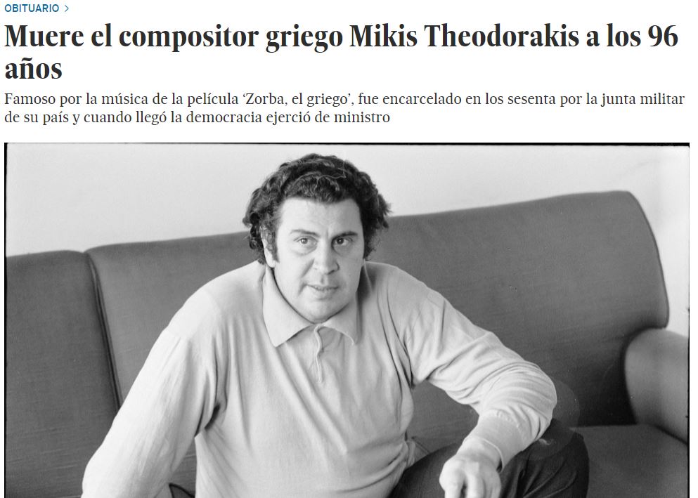 Μίκης Θεοδωράκης: Τα διεθνή ΜΜΕ αποχαιρετούν τον κορυφαίο Έλληνα συνθέτη-7