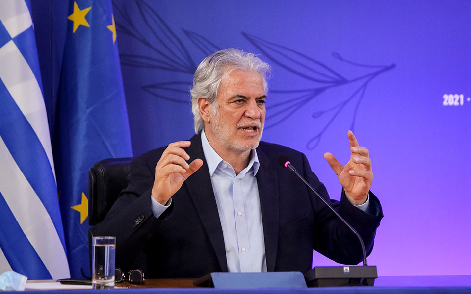 Χρήστος Στυλιανίδης και Ευάγγελος Τουρνάς στο υπουργείο Πολιτικής Προστασίας-1