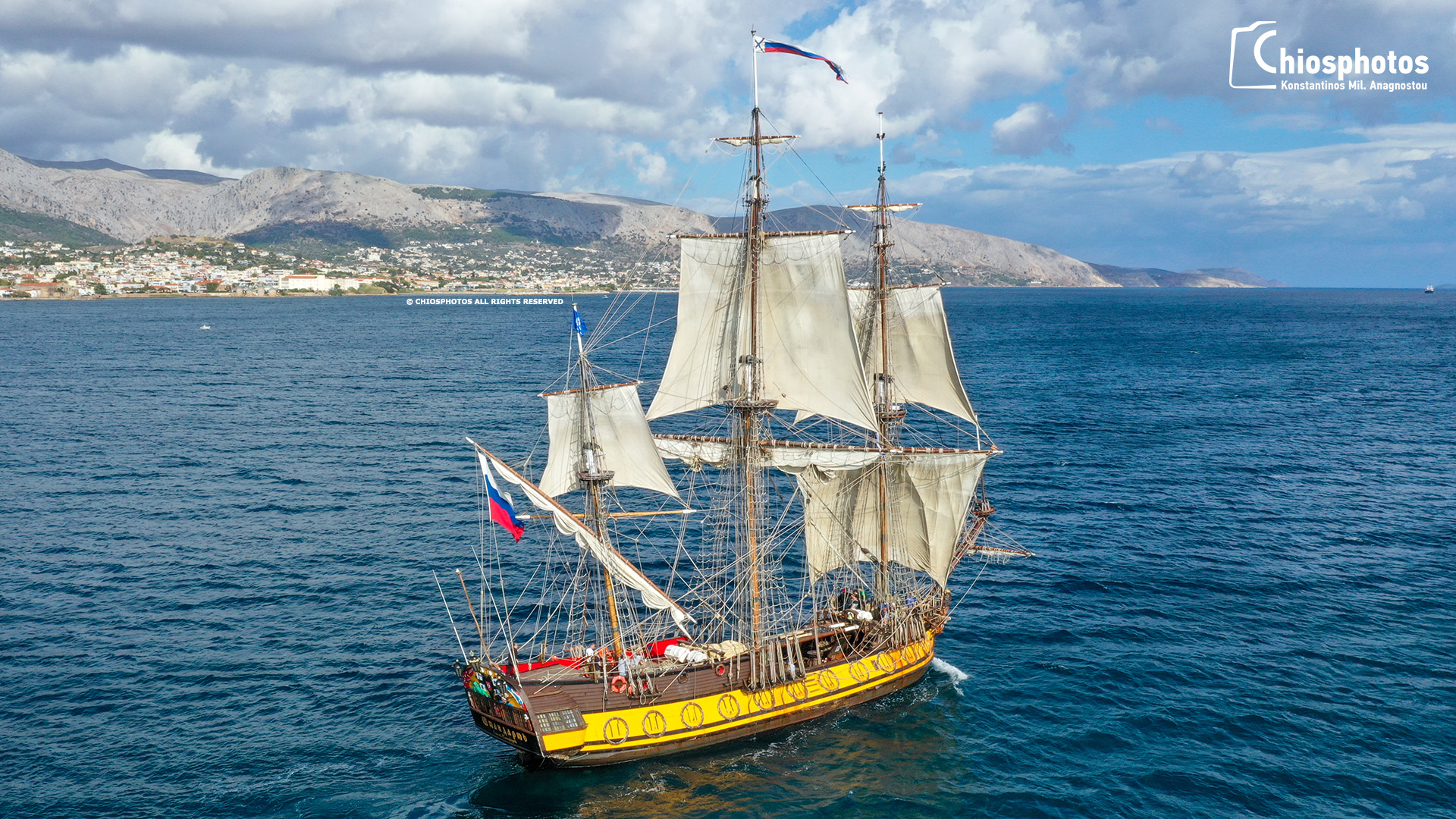 Χίος: Εντυπωσιακές εικόνες από τη ρωσική φρεγάτα «Shtandart»-2