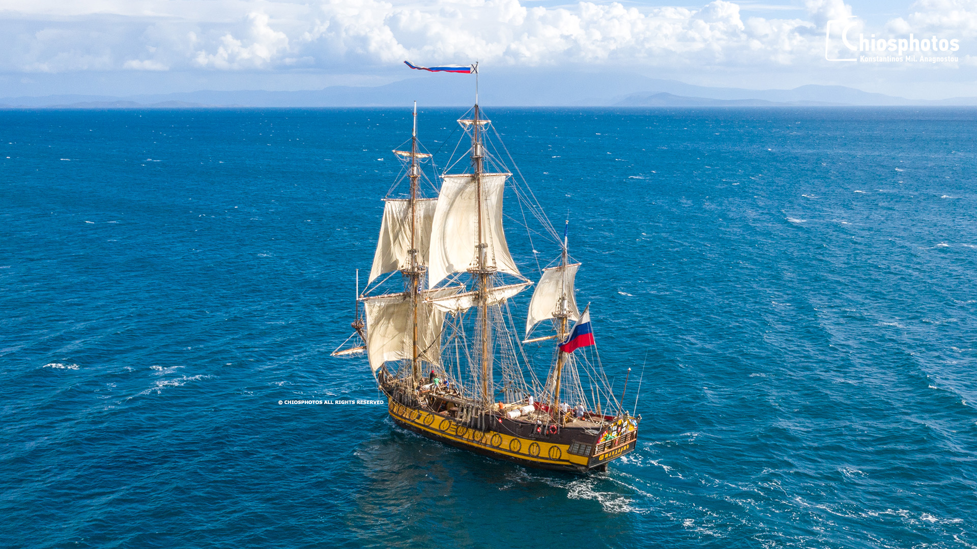 Χίος: Εντυπωσιακές εικόνες από τη ρωσική φρεγάτα «Shtandart»-1