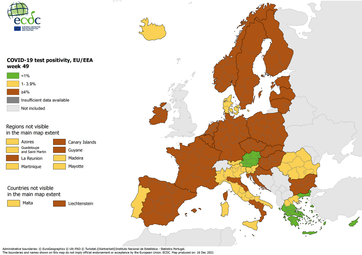 Χάρτες ECDC: Στο «βαθύ κόκκινο» όλη η Ελλάδα-3