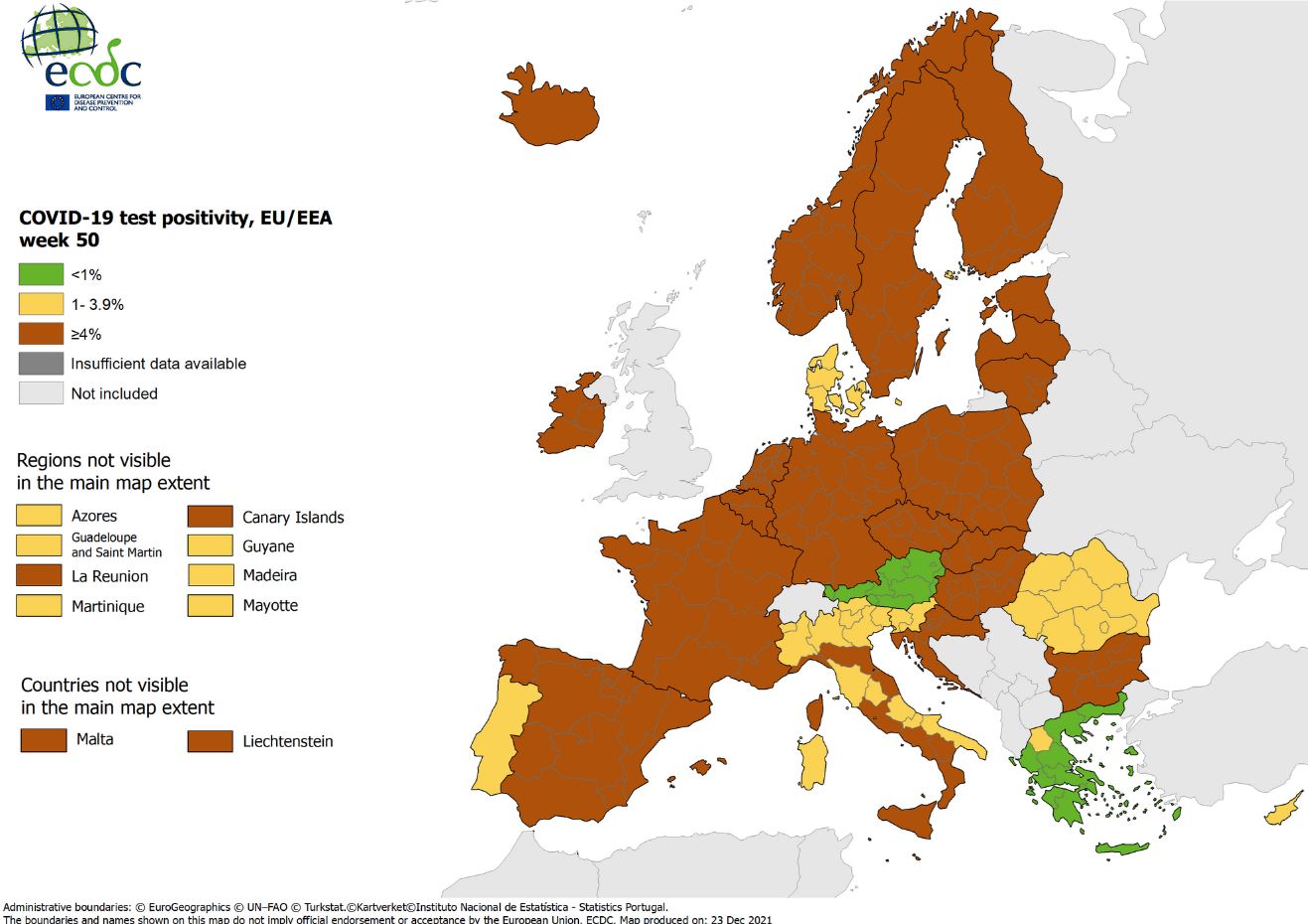 Κορωνοϊός – Χάρτης ECDC: Στο «βαθύ κόκκινο» Ελλάδα και Ευρώπη-3