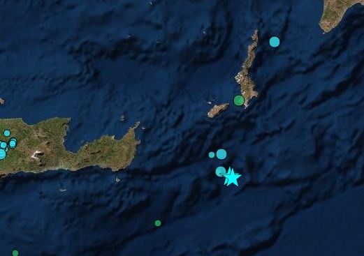 Σεισμός τώρα: Δόνηση 5,4  Ρίχτερ νοτιοδυτικά της Κρήτης-1