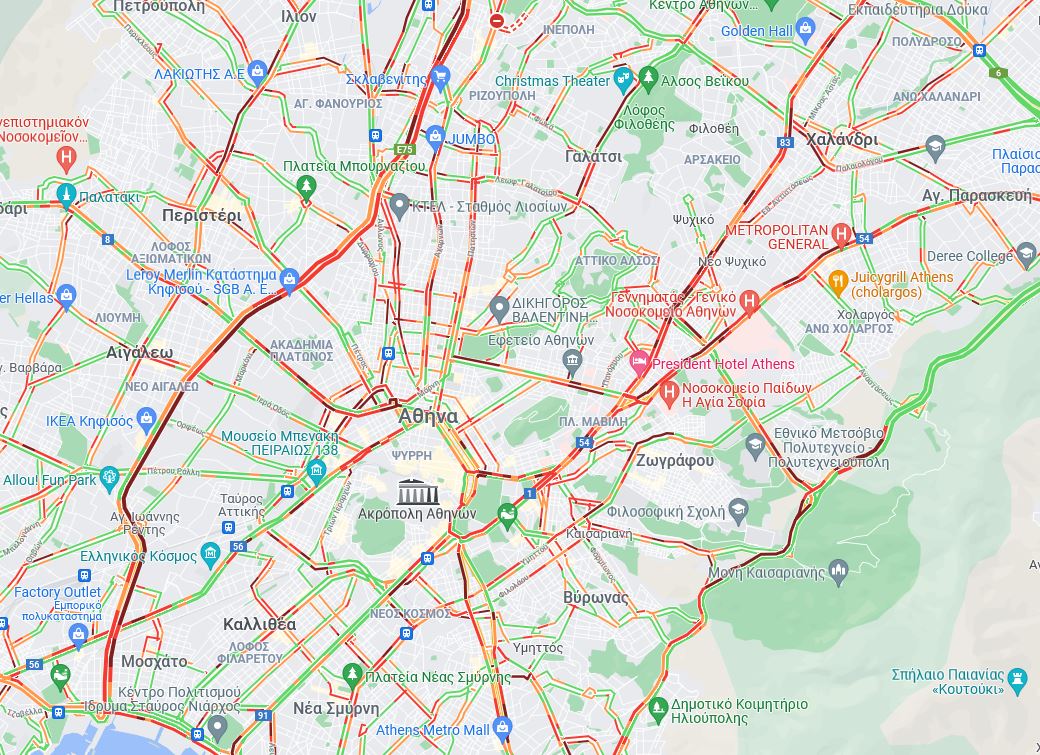 Κίνηση: Κυκλοφοριακό κομφούζιο – Πού υπάρχουν προβλήματα αυτή την ώρα (live)-1