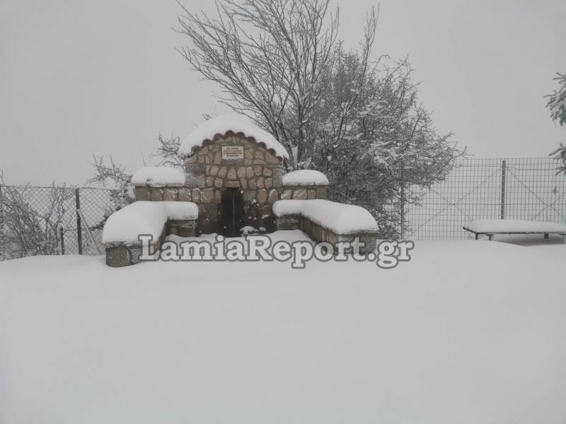 Φθιώτιδα: Στα «λευκά» Δομοκός, Καρπενήσι και χωριά της Λαμίας (εικόνες)-2