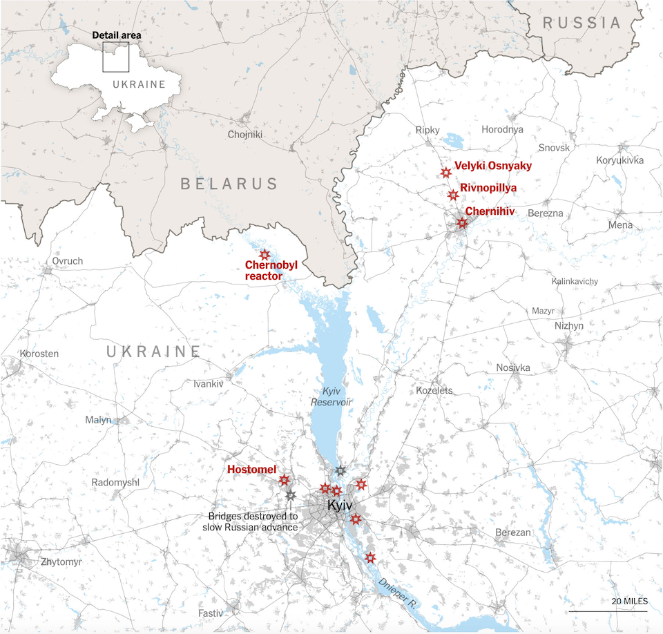 Πόλεμος στην Ουκρανία – Χάρτες: Πώς εξελίσσεται η ρωσική εισβολή-3