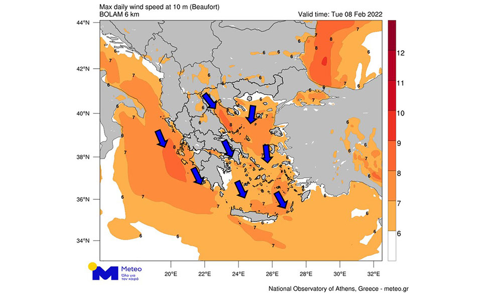 Καιρός: Ψυχρό μέτωπο φέρνει θυελλώδεις ανέμους, καταιγίδες και χιόνια – Βουτιά θερμοκρασίας κατά 10 βαθμούς-3