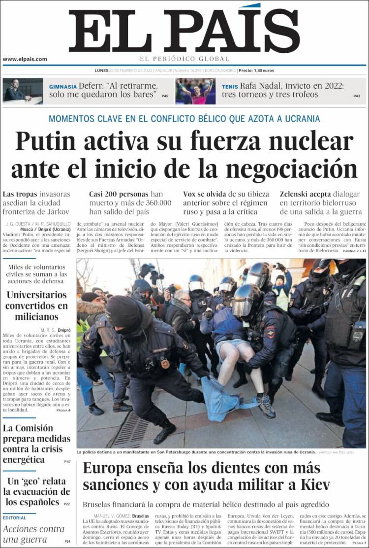 O πόλεμος στην Ουκρανία μέσα από τα πρωτοσέλιδα του διεθνούς Τύπου-6