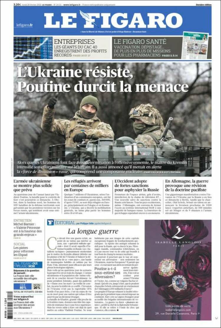 O πόλεμος στην Ουκρανία μέσα από τα πρωτοσέλιδα του διεθνούς Τύπου-4