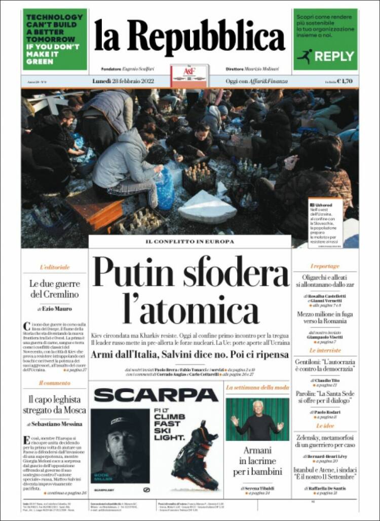 O πόλεμος στην Ουκρανία μέσα από τα πρωτοσέλιδα του διεθνούς Τύπου-7