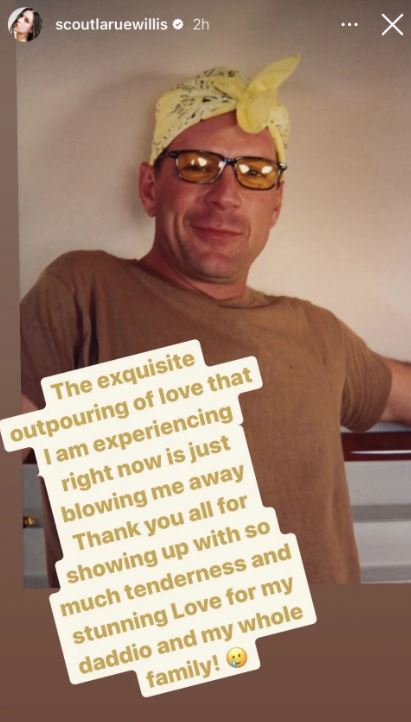 Μπρους Γουίλις: Η ανάρτηση της κόρης του στο Instagram και το «ευχαριστώ» για την αγάπη του κόσμου-1