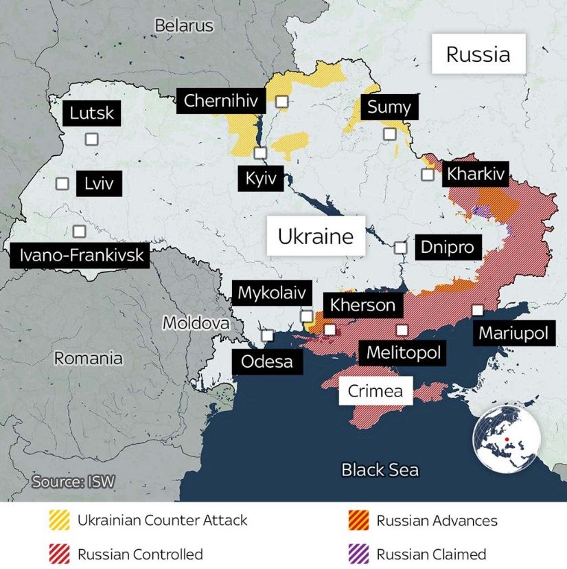 Πόλεμος στην Ουκρανία: Η Ρωσία παραδέχεται ότι στόχος της είναι η δημιουργία χερσαίου διαδρόμου στο νότο-2