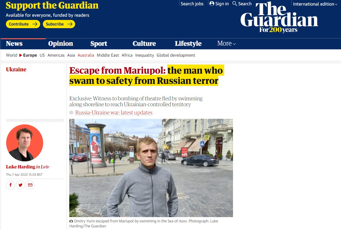 Απόδραση από τη Μαριούπολη: Ο άνθρωπος που κολύμπησε για να σωθεί από τη φρίκη του πολέμου-2