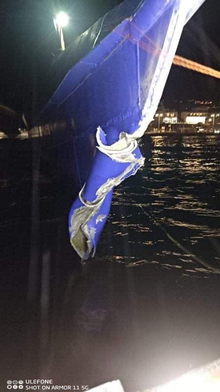 Τήνος: Εικόνες από τη ζημιά στο καταμαράν «Super Express»-1