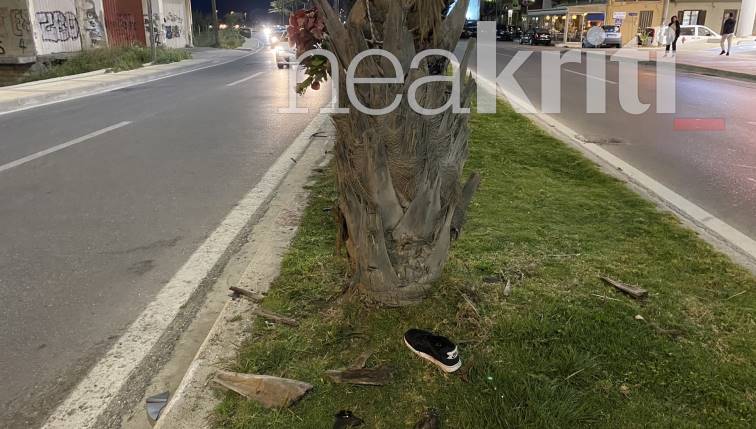 Τραγωδία στο Ηράκλειο: Νεκρός νεαρός αναβάτης μηχανής που έπεσε πάνω σε φοίνικα-1