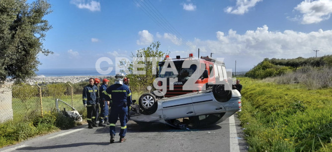 Κρήτη: Γκρέμισε τοιχίο με το αυτοκίνητο, έσπασε μια ελιά και ανετράπη (εικόνες)-3