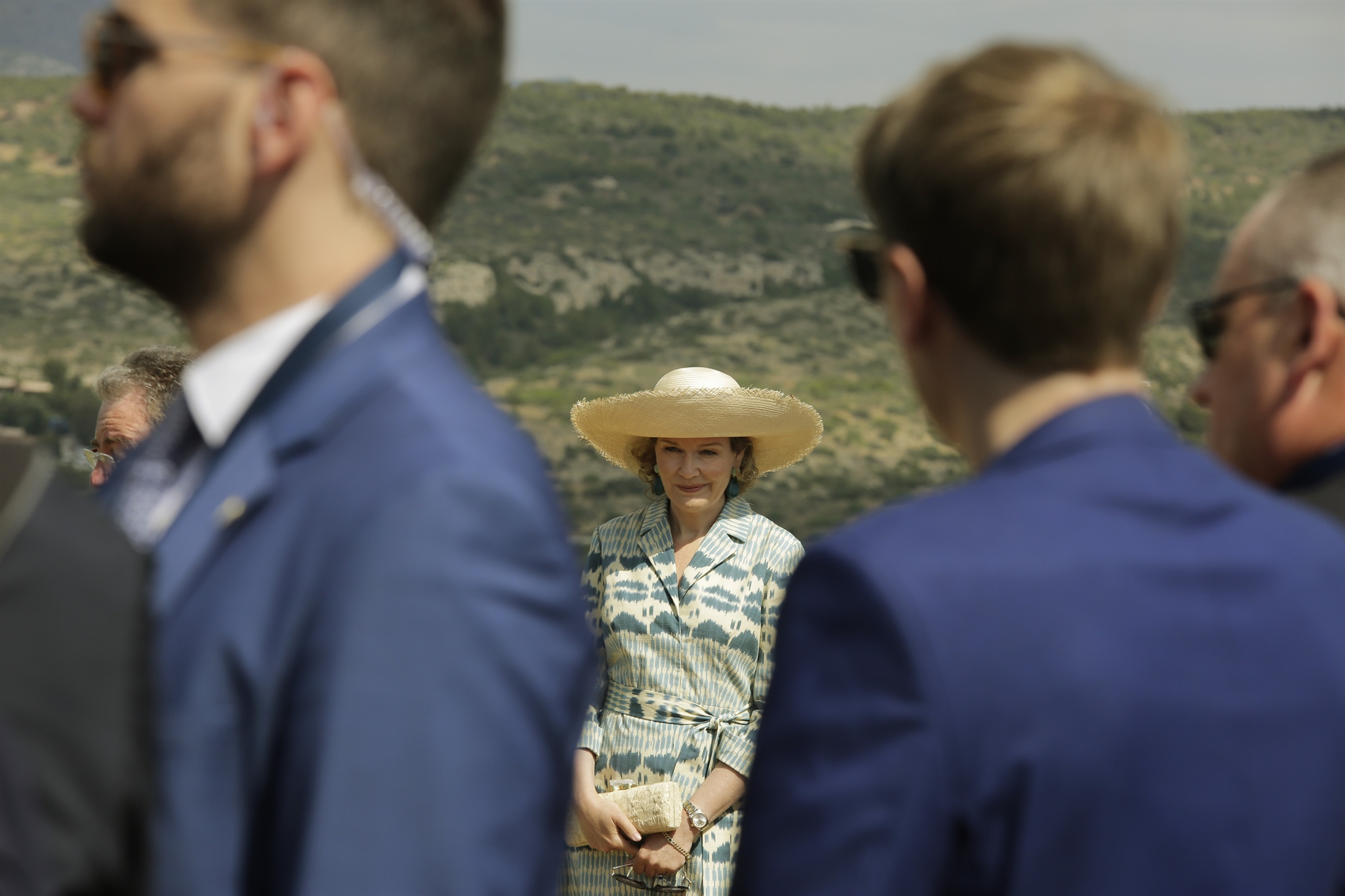 Το βασιλικό ζεύγος του Βελγίου ξεναγήθηκε στον Ναό του Ποσειδώνα στο Σούνιο-2