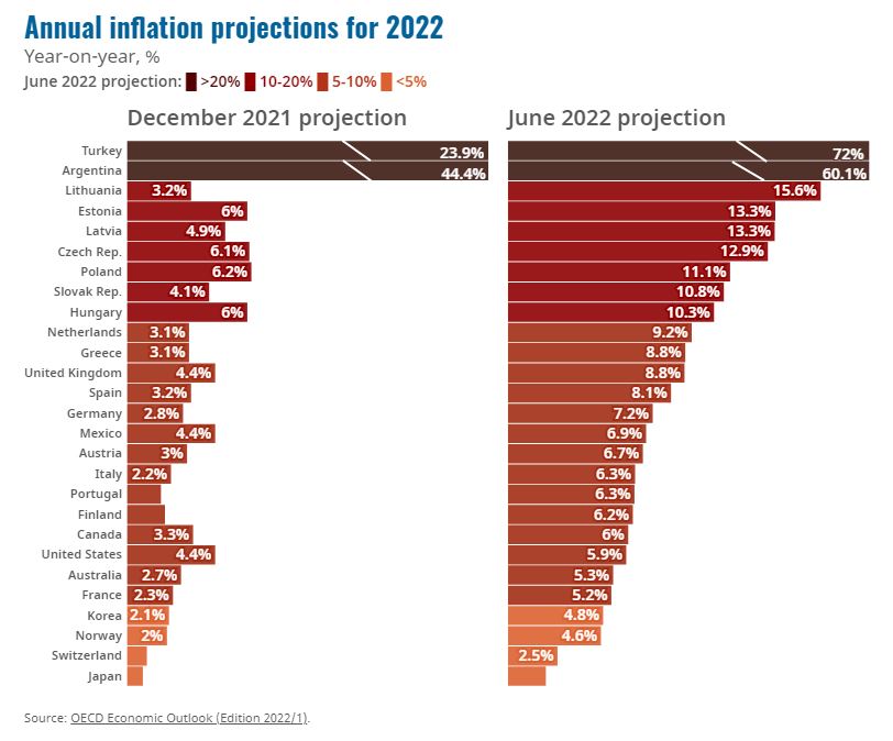 ΟΟΣΑ: Βλέπει ανάπτυξη 2,8% και πληθωρισμό 8,8% φέτος-2