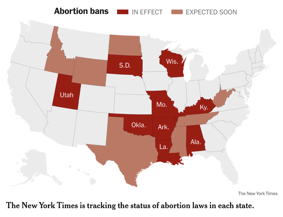 ΗΠΑ – αμβλώσεις: Οι Πολιτείες που έχουν ήδη επιβάλει απαγορεύσεις και όσες πρόκειται να ακολουθήσουν (χάρτες)-1