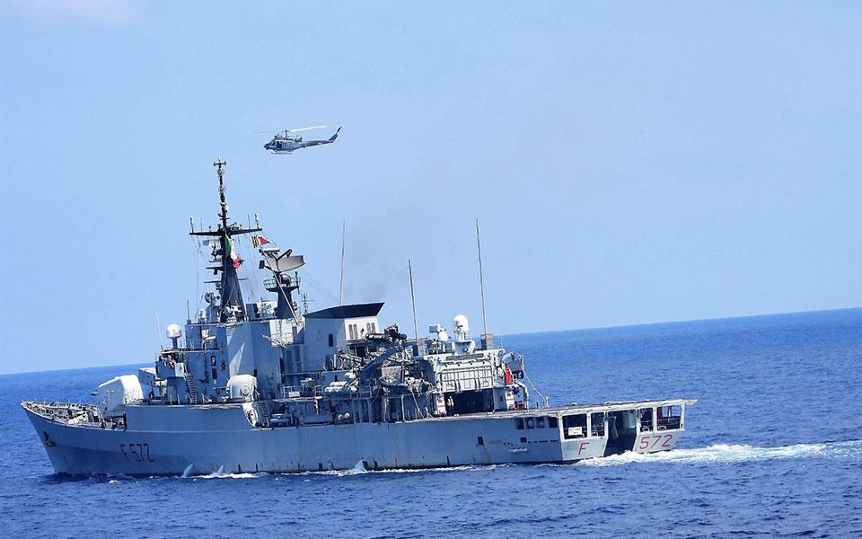 Συνεκπαίδευση φρεγάτας «Ύδρα» με την ιταλική «ITS Libeccio» νοτιοδυτικά της Κρήτης (εικόνες)-1