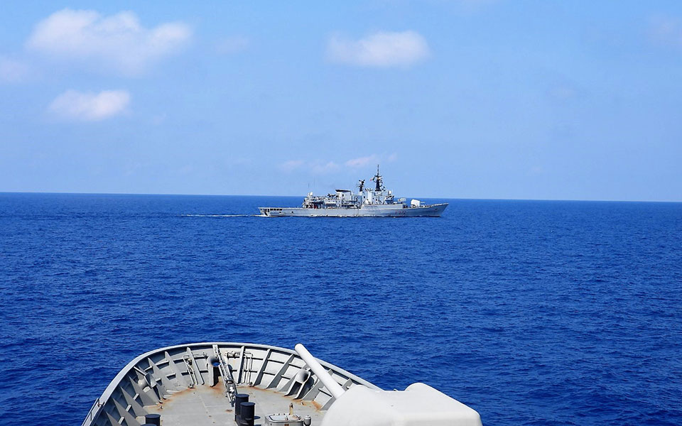 Συνεκπαίδευση φρεγάτας «Ύδρα» με την ιταλική «ITS Libeccio» νοτιοδυτικά της Κρήτης (εικόνες)-3