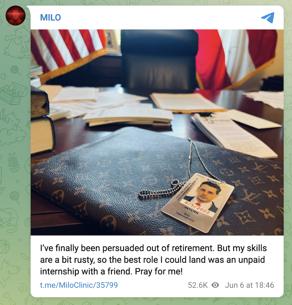 Μίλο Γιαννόπουλος: Η επιστροφή του «ακροδεξιού προβοκάτορα»-1