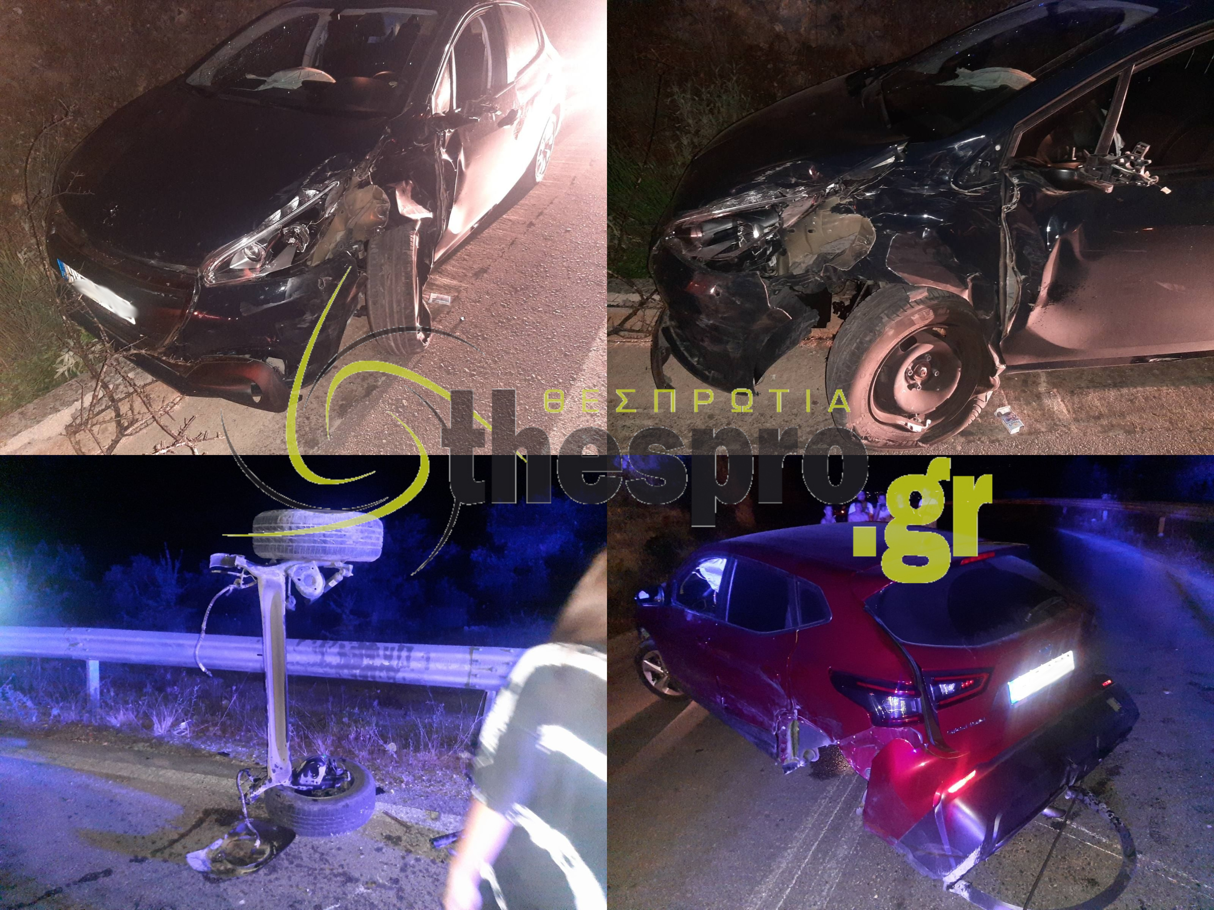 Σφοδρή σύγκρουση οχημάτων στα Σύβοτα Θεσπρωτίας (εικόνες)-1