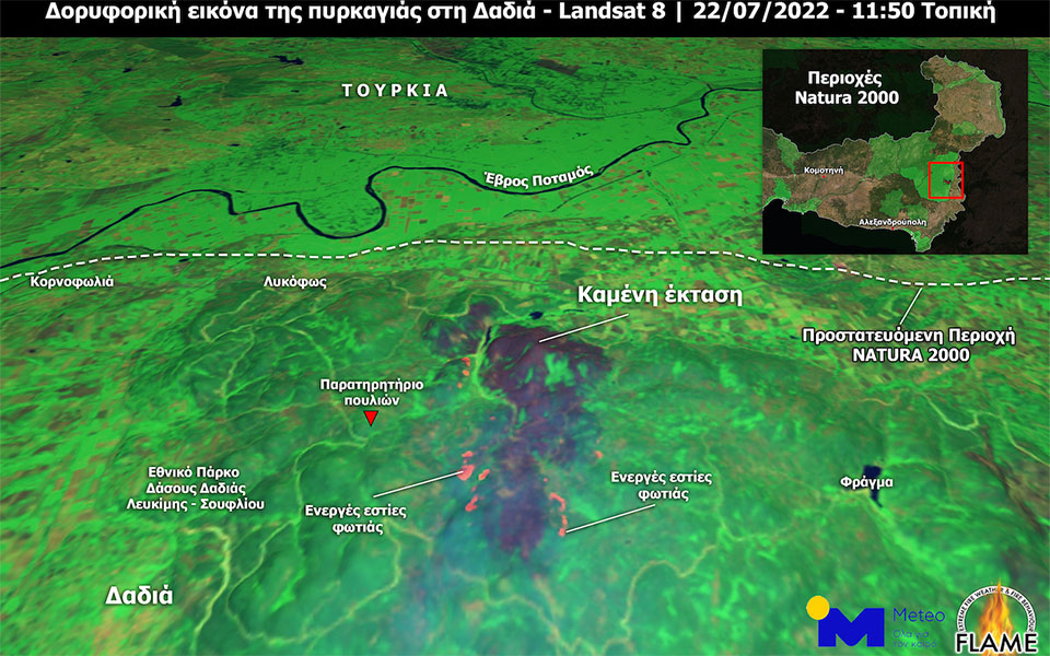 Φωτιά στη Δαδιά Έβρου: Μάχη με το πύρινο μέτωπο κάτω από δύσκολες συνθήκες-2