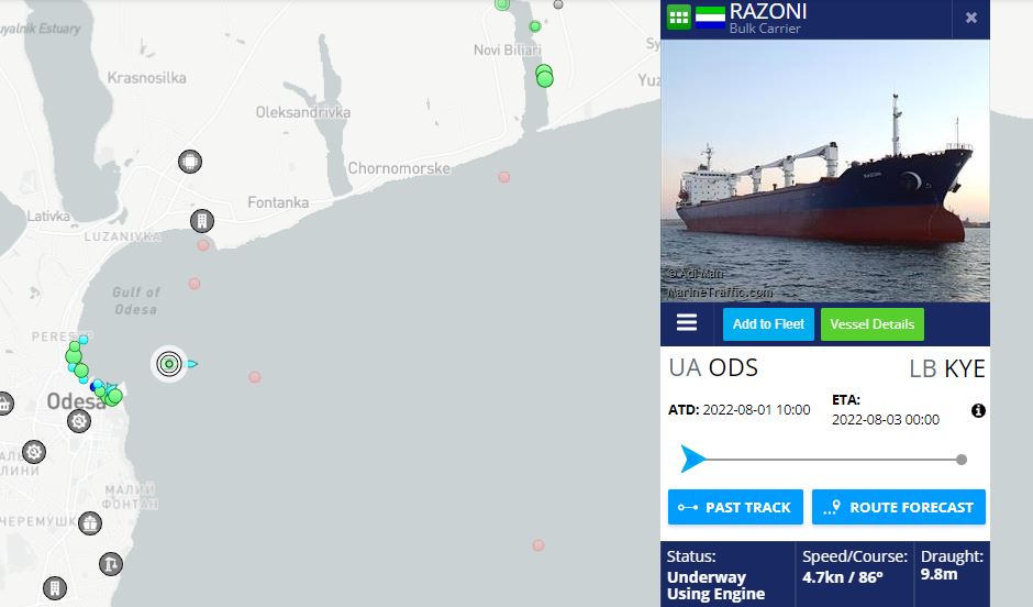 Ουκρανία: Αναχώρησε από την Οδησσό το πρώτο φορτίο με σιτηρά-1