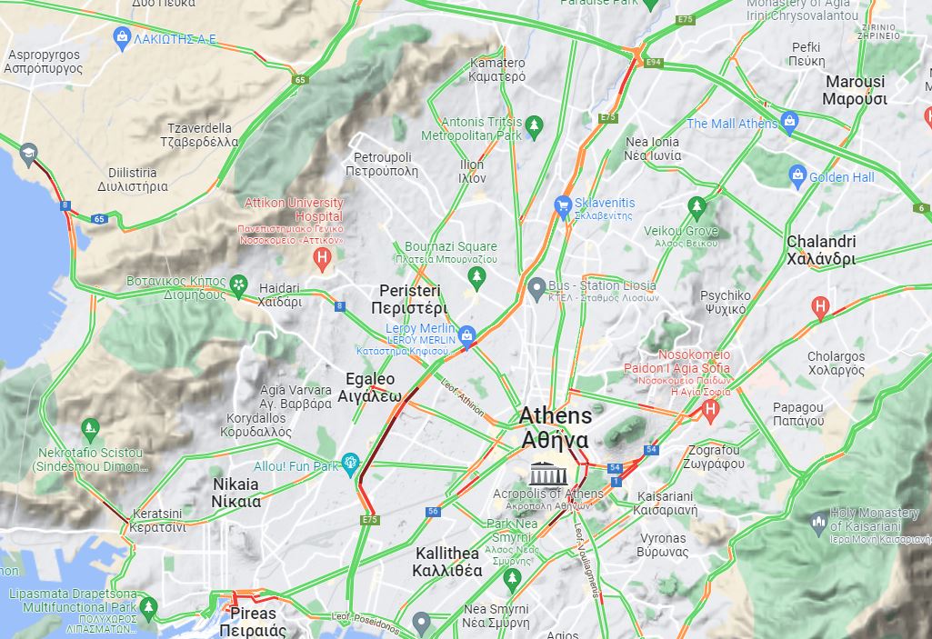 Η κακοκαιρία «παρέλυσε» την Αττική – Σε ποιους δρόμους υπάρχουν προβλήματα-1