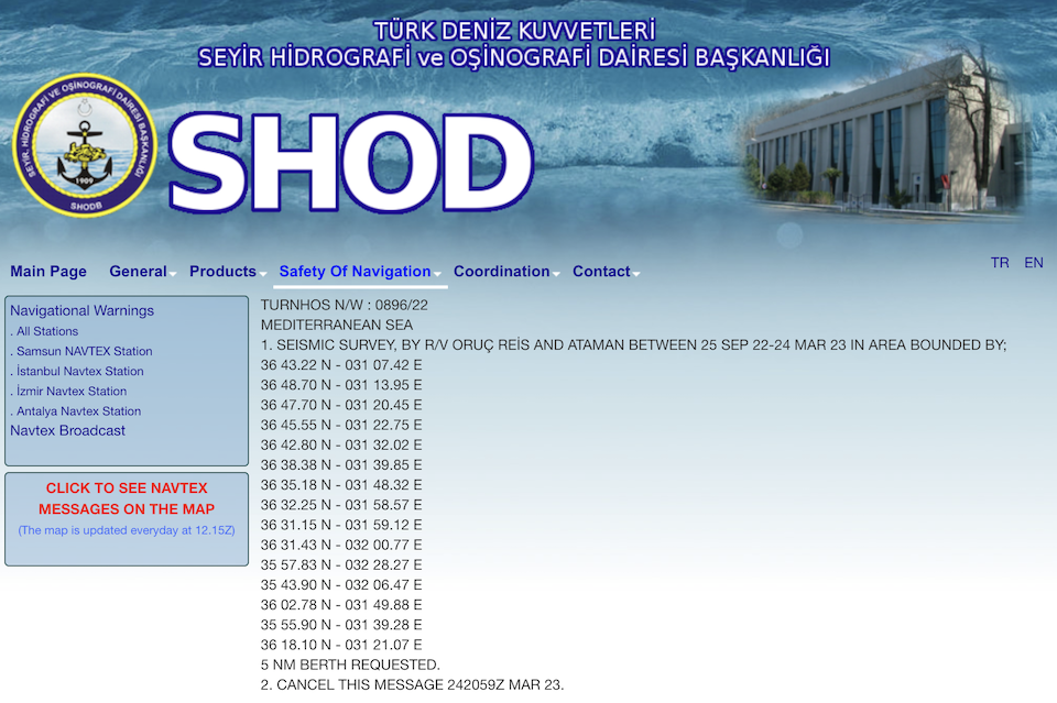 Επιστροφή του «Ορούτς Ρέις» προαναγγέλλει η Άγκυρα – Εκδόθηκε NAVTEX-1