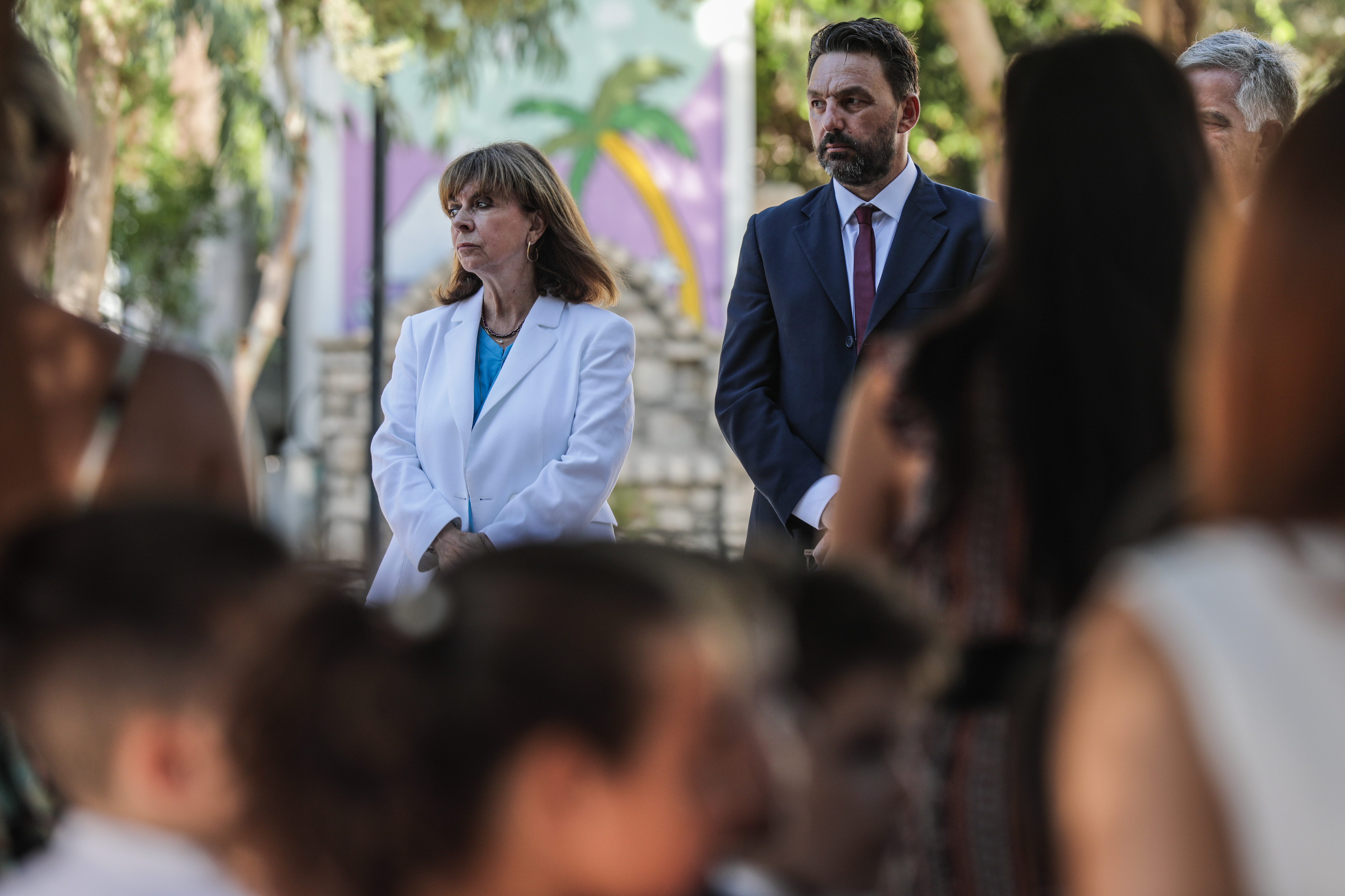 Η Κατερίνα Σακελλαροπούλου στα σχολεία της Χάλκης για τον αγιασμό και την έναρξη της σχολικής χρονιάς-1