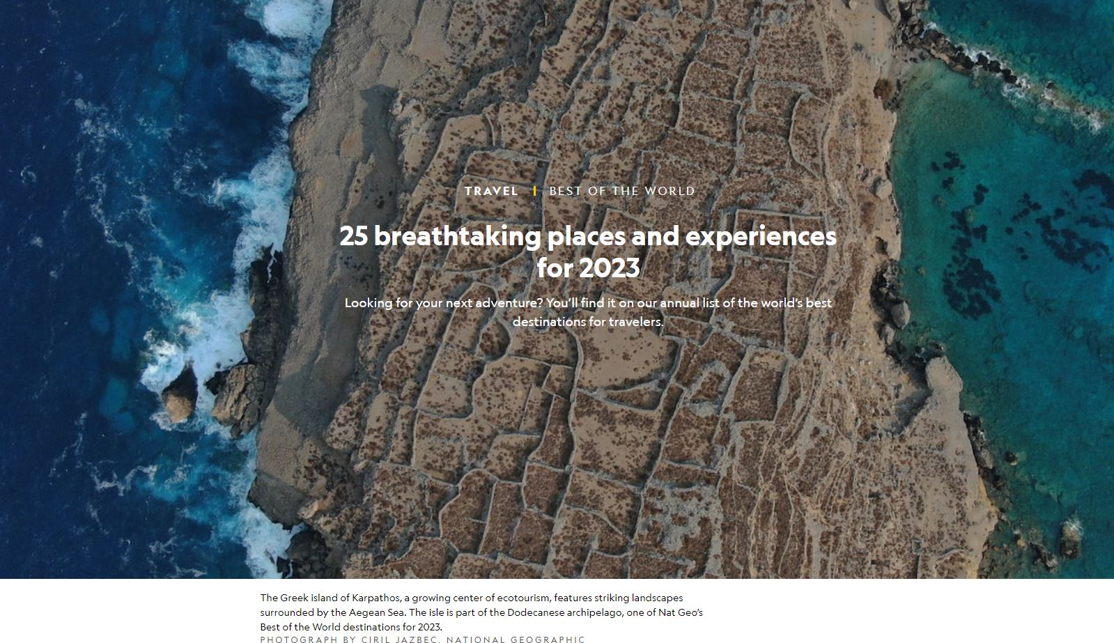 O ελληνικός προορισμός που ξεχωρίζει το National Geographic για το 2023-1