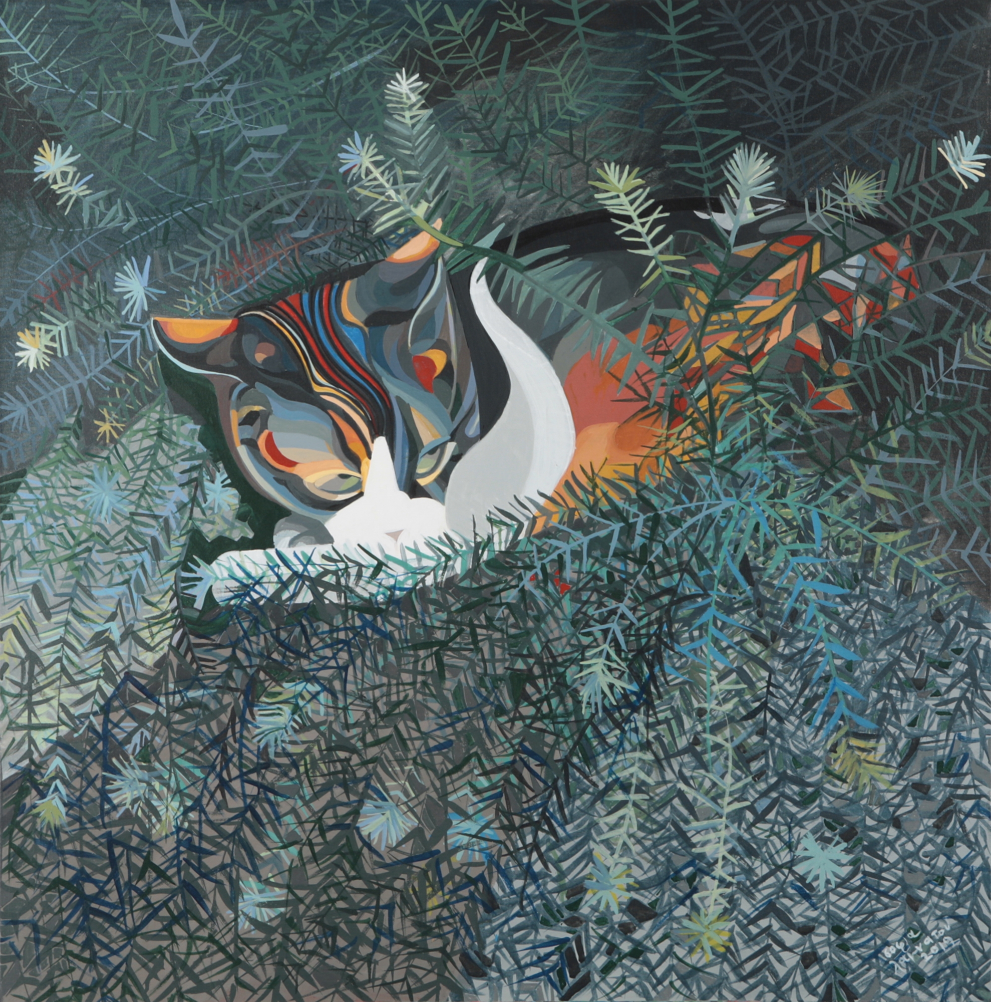 ένας-πολύχρωμος-γατόκοσμος-στον-καμβ-562076527