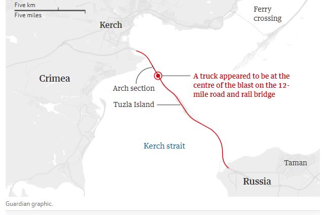 Γέφυρα του Κερτς: Τα σενάρια για την έκρηξη και οι φόβοι για το μέλλον του πολέμου-1