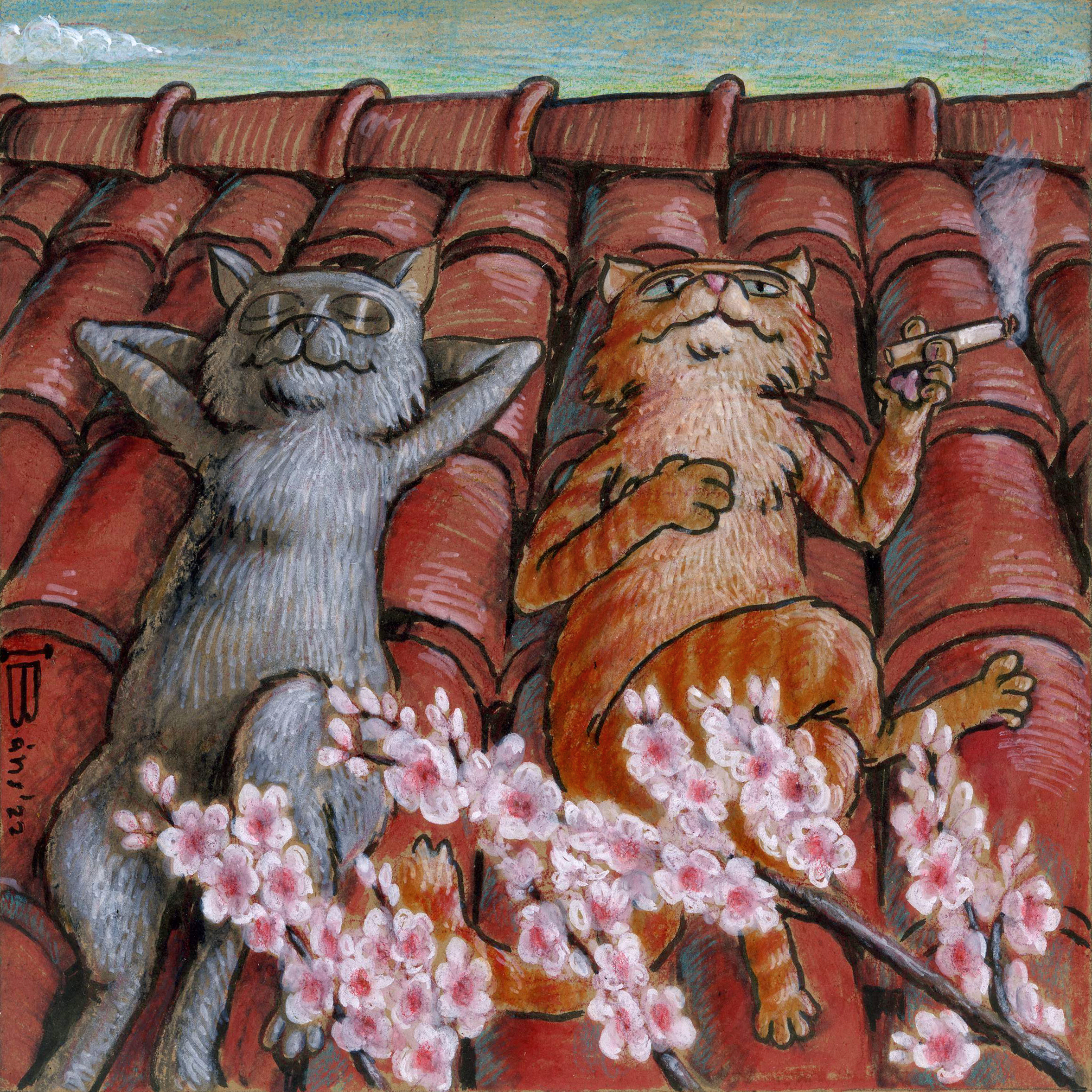 Οι γάτες, πρωταγωνίστριες στο ημερολόγιο 12 γελοιογράφων για το 2023-2