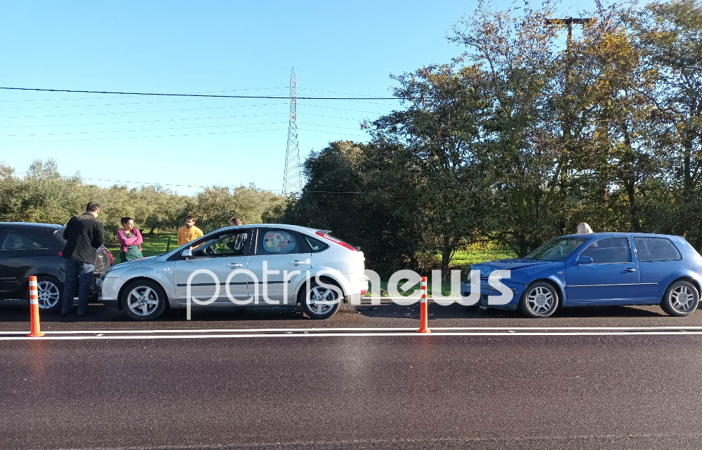 Καραμπόλα πέντε αυτοκινήτων στην Εθνική Οδό Πύργου – Πατρών-1