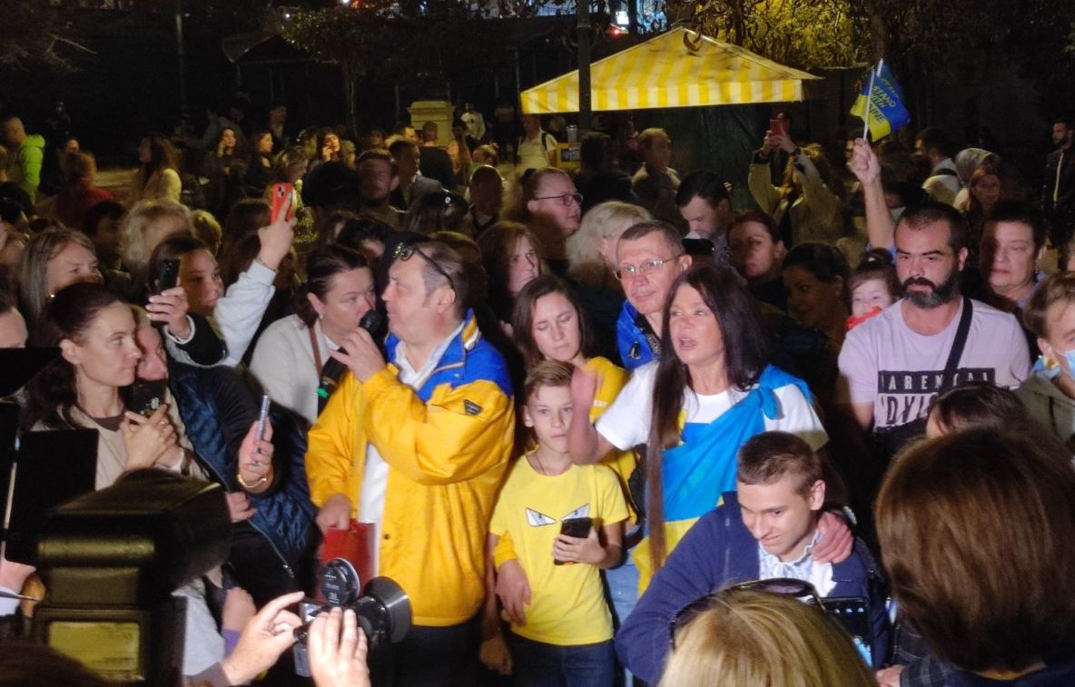 Η Ρουσλάνα επικεφαλής διαδήλωσης των Ουκρανών στην πλατεία Συντάγματος-3