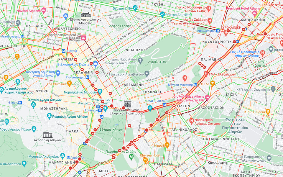 Μαραθώνιος: Αυξημένη η κίνηση στους δρόμους της Αθήνας-1