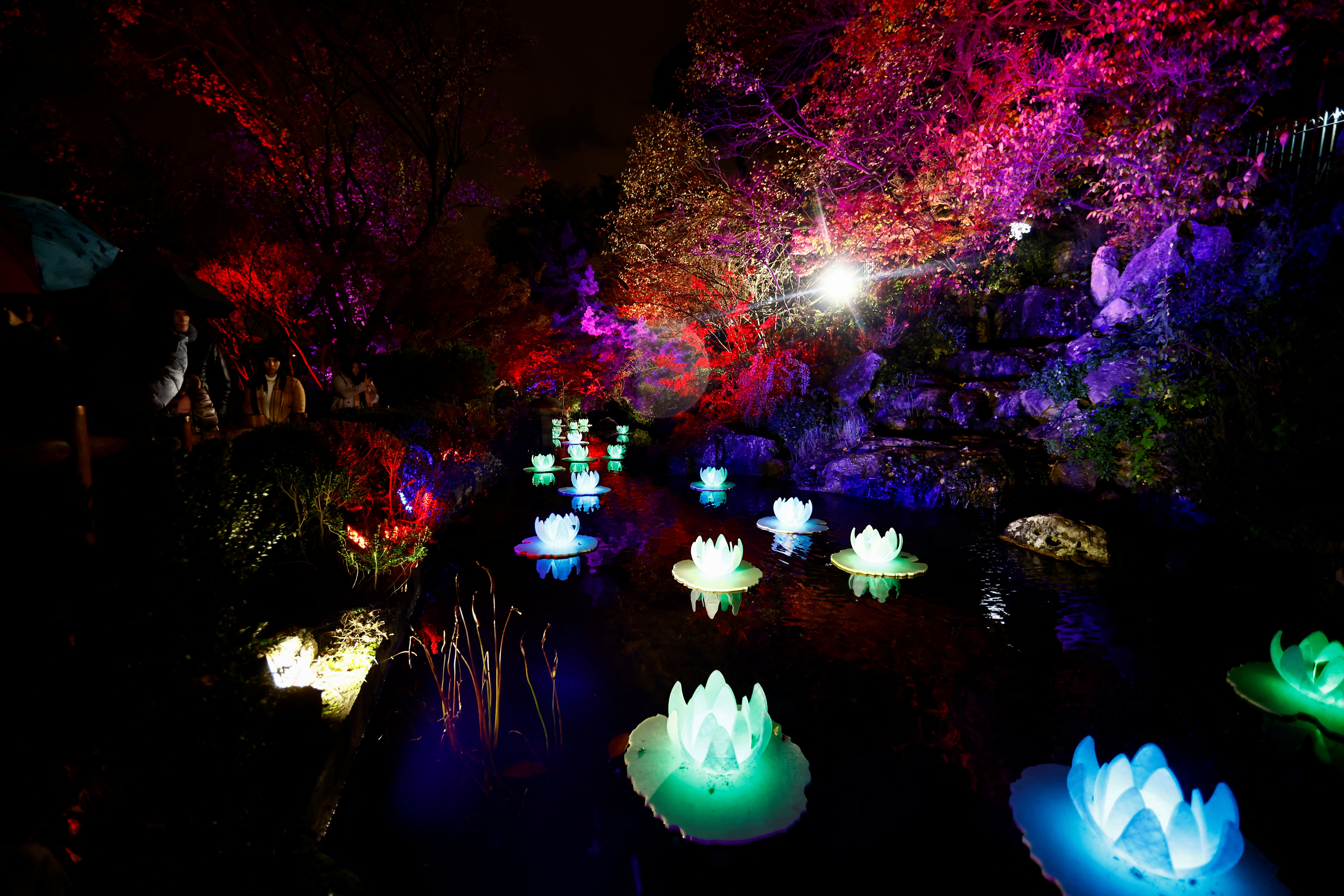 Ένας φωτισμένος χριστουγεννιάτικος κήπος στη Ρώμη-4