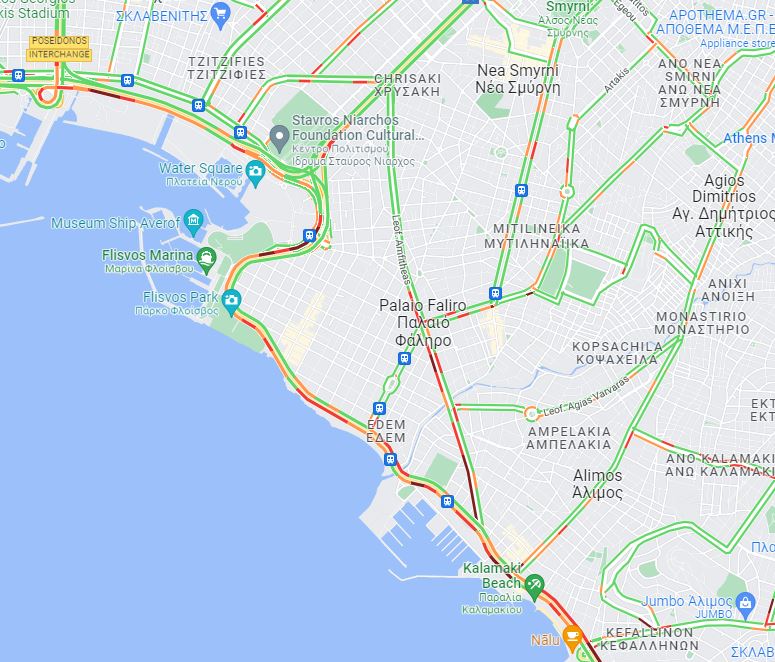 Καραμπόλα στην παραλιακή – Καθυστερήσεις στο ρεύμα προς Γλυφάδα-1