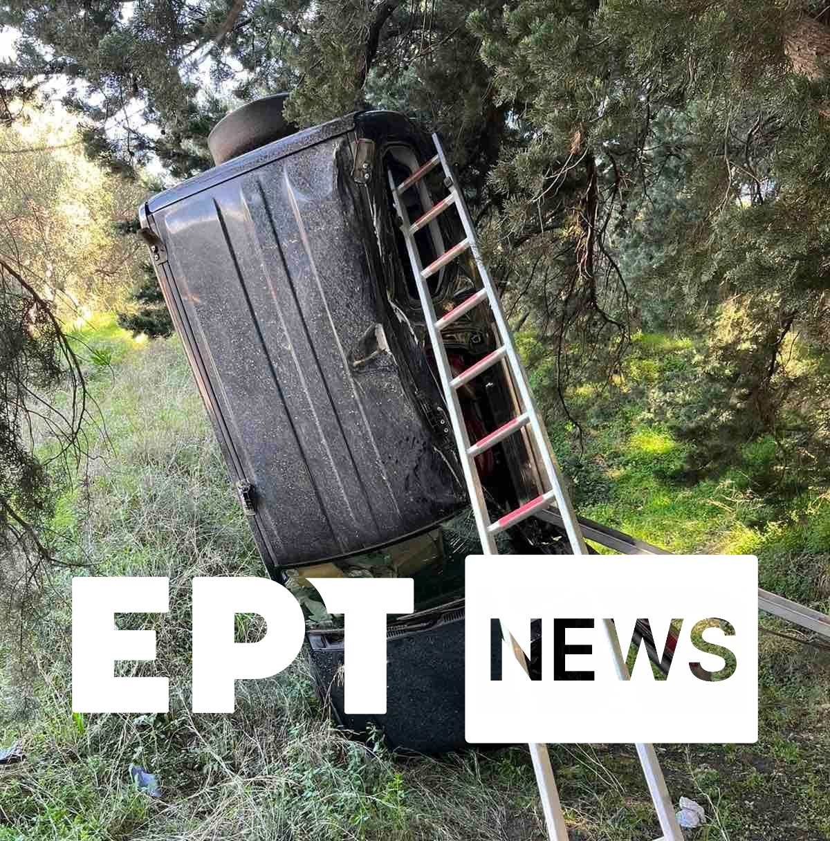 Χανιά: Αυτοκίνητο «κρεμάστηκε» σε δένδρο – Απεγκλωβίστηκε η οδηγός-1