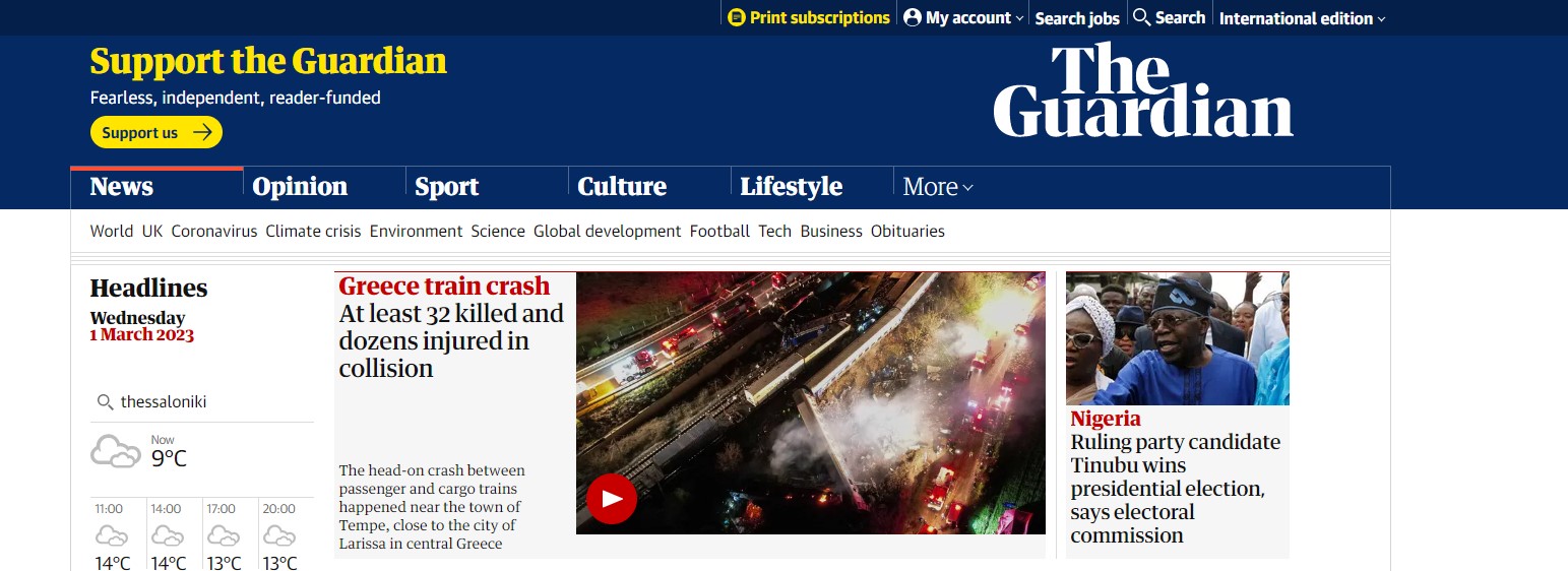 Πρώτο θέμα στον διεθνή Τύπο η τραγωδία στα Τέμπη-3