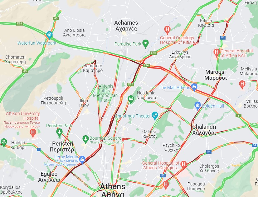 Καραμπόλα τεσσάρων οχημάτων στον Κηφισό – Αυξημένη κίνηση-1