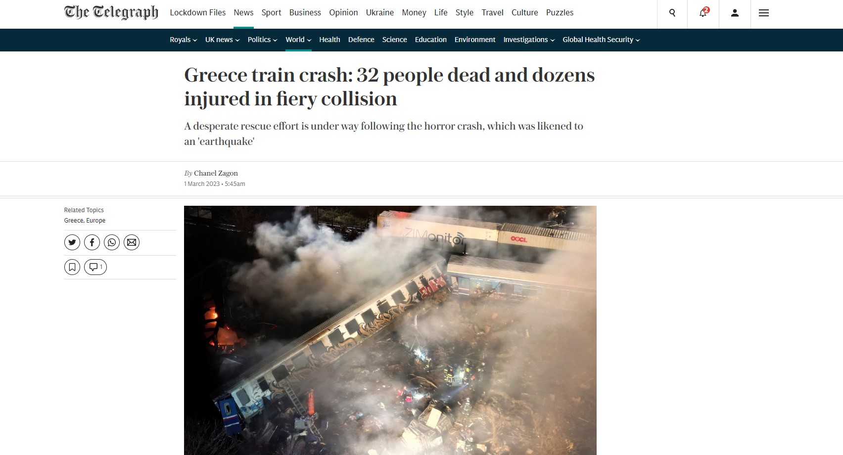 Πρώτο θέμα στον διεθνή Τύπο η τραγωδία στα Τέμπη-11