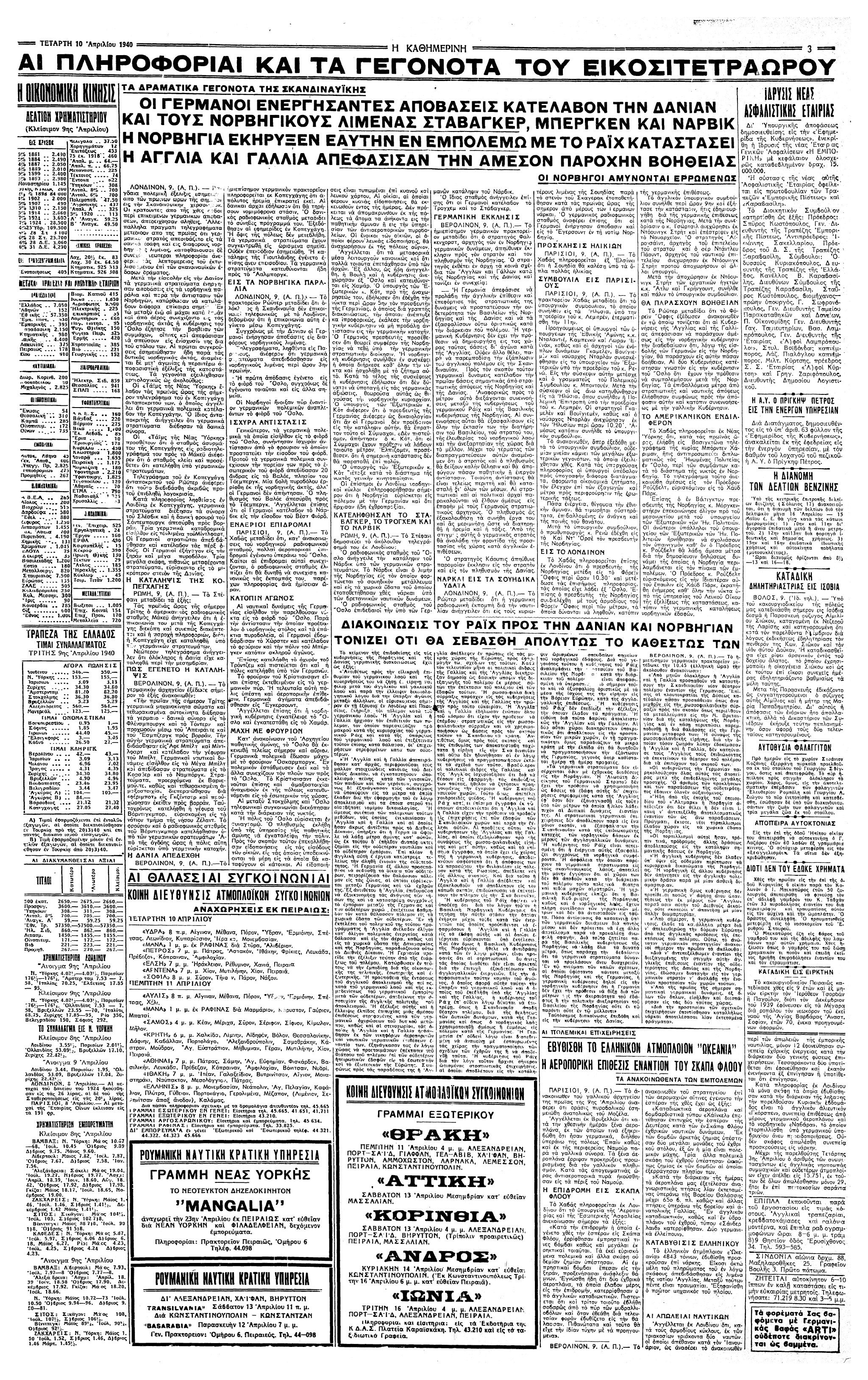 Σαν σήμερα: 9 Απριλίου 1940 – Η εκδήλωση της επίθεσης της Γερμανίας κατά της Δανίας και της Νορβηγίας-2