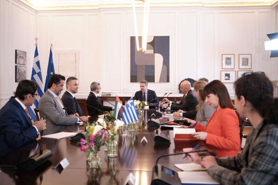 Μητσοτάκης: Συνάντηση με τον ΥΠΕΞ των Ηνωμένων Αραβικών Εμιράτων-1
