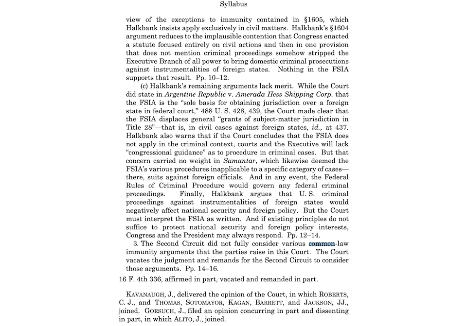 Υπόθεση Halkbank: Το Ανώτατο Δικαστήριο των ΗΠΑ δίνει στην τουρκική τράπεζα άλλη μία ευκαιρία-2