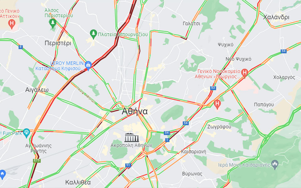 Τροχαίο στον Κηφισό – Μεγάλες καθυστερήσεις-1