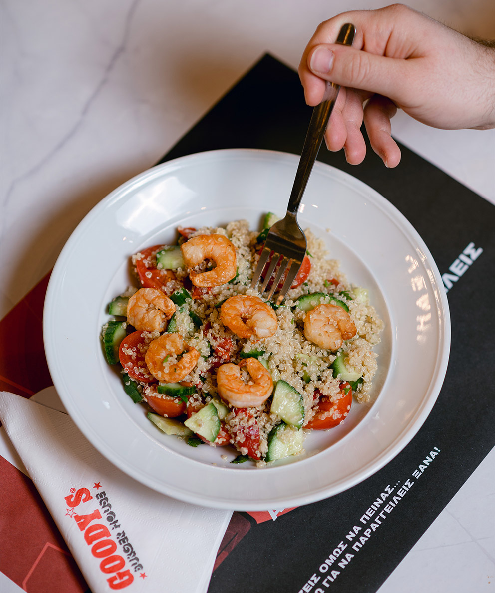 Caesar’s Salad με γαρίδες από τα Goody’s Burger House